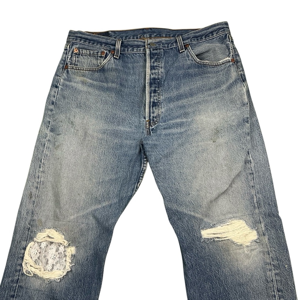 Vintage Levi’s 501XX 90s button fly straight leg jeans 34x29 made in the USA - Picture 3 of 8